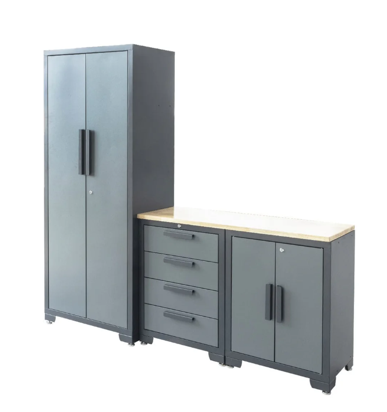 Pro Series 4-Piece Garage Cabinet Combo, 150 Lb Shelving Load Capacity, Shelves Per Locker