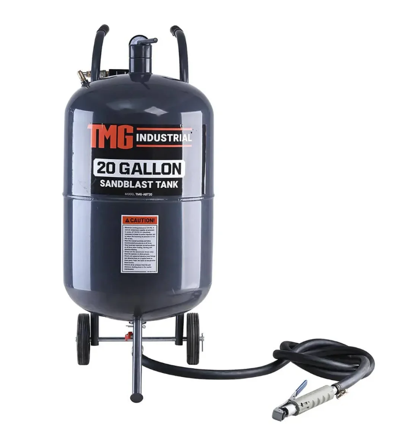 20 Gallon Pressure Abrasive Sandblasters, 6-25 CFM