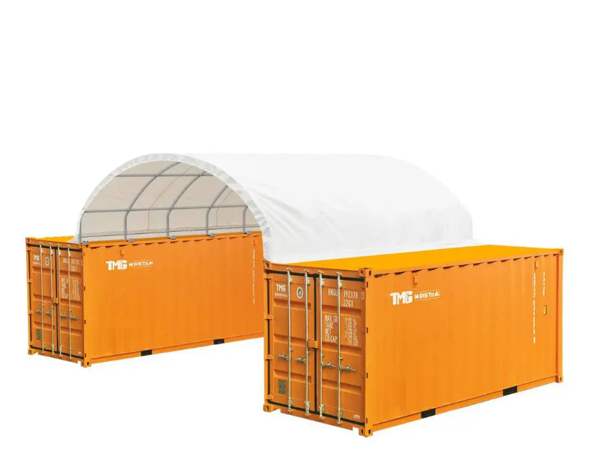 20' x 40' PVC Fabric Container Shelter, Fire Retardant, Water Resistant, UV Protected