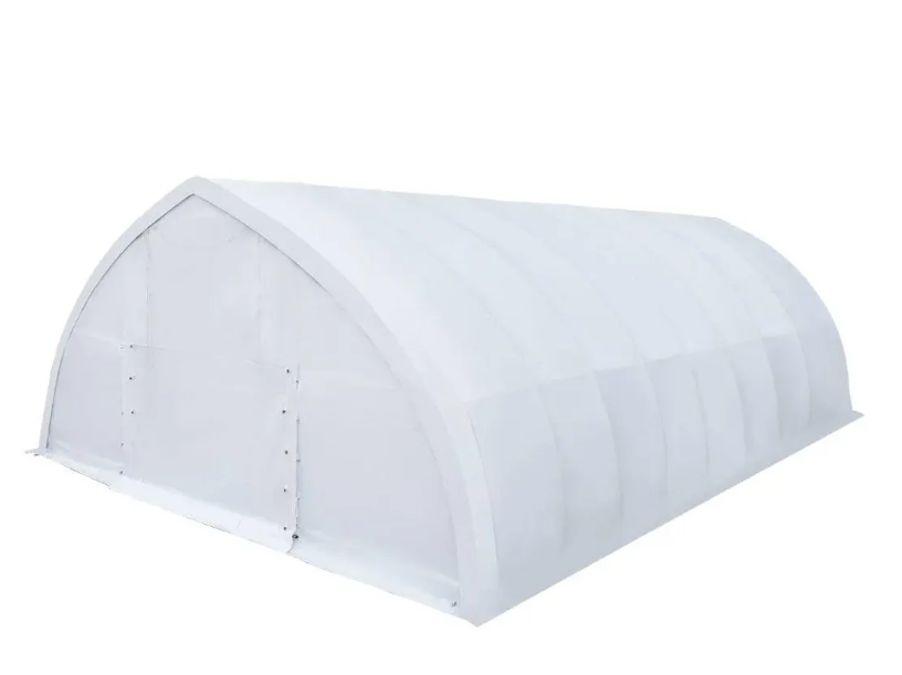 30' x 40' Peak Ceiling Storage Shelter with Heavy Duty 17 oz PVC Cover & Drive Through Doors