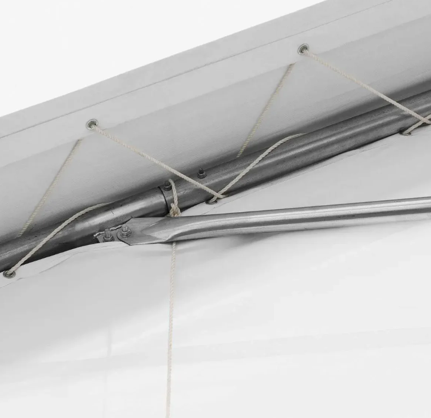 20' x 40' Straight Wall Peak Ceiling Storage Shelter with Heavy Duty 17 oz PVC Cover & Drive Through Door