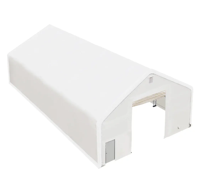40' x 80' Dual Truss Storage Shelter with Heavy Duty 21 oz PVC Cover & Drive Through Doors