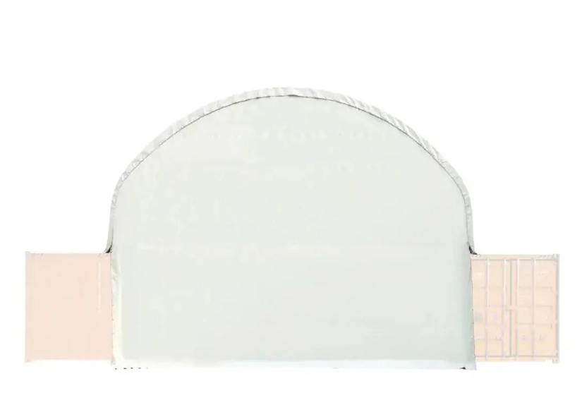 Back End Wall Kit, Compatible with TMG-DT4041C and DT4041CF container shelters installed with the standard height containers (8’6")