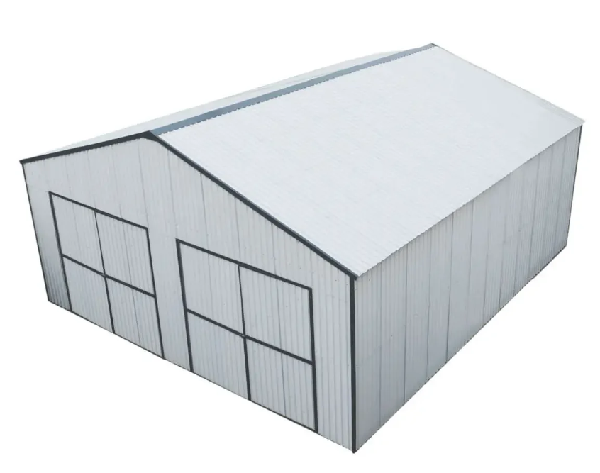 30' x 30' Metal Garage Shed – Steel Building with 11’ Clearance High Front Doors, Side Entry Door, 16 GA Steel Structure