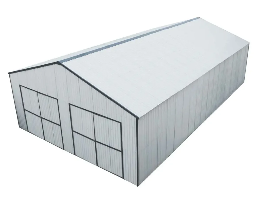 30' x 50' Metal Garage Shed – Steel Building with 11’ Clearance High Front Doors, Side Entry Door, 16 GA Steel Structure