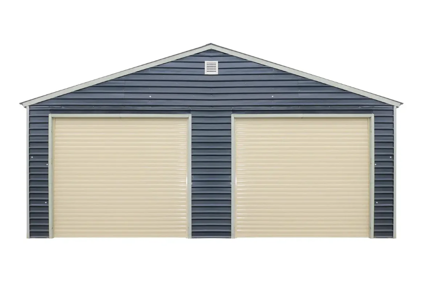 Motorized Twin-Wall Aluminum Roll-Up Door Kit for TMG-MS26 Series Metal Barn Sheds, Remote Controls, AC Motor