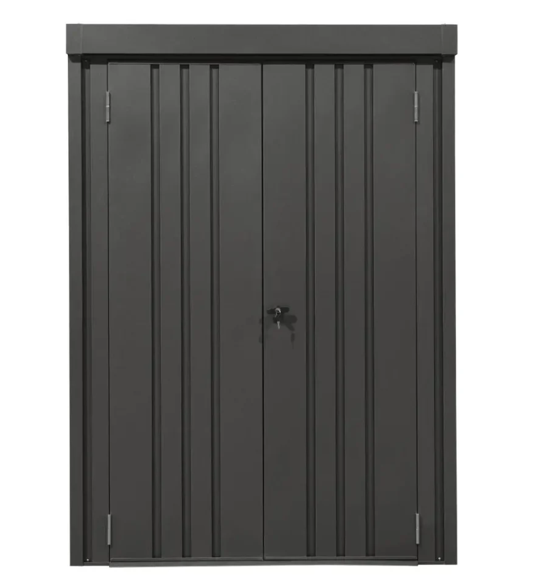 3' x 4' Galvanized Metal Shed, Pro Series, 73" Pent Roof, 41" x 68" Locking Door