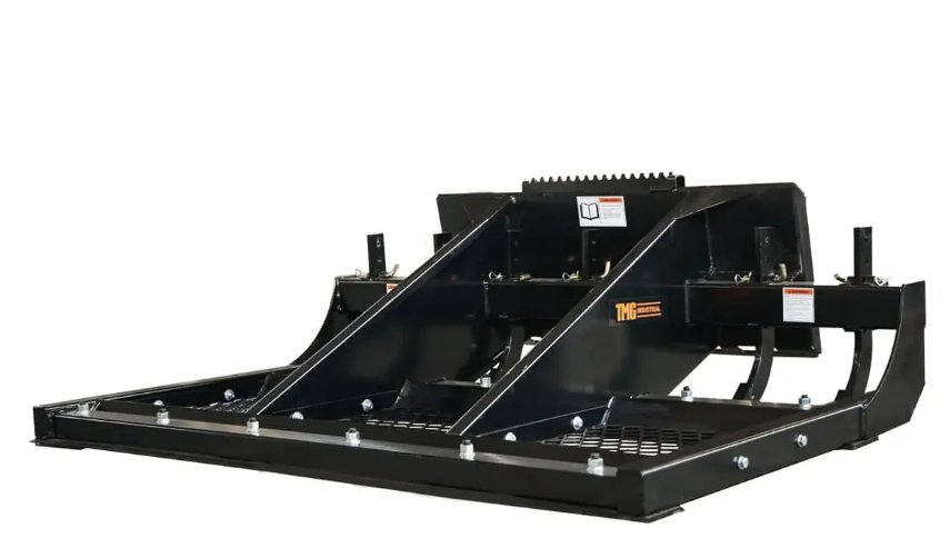 72" Skid Steer Land Plane, Adjustable & Reversible Scarifier Teeth, Bolt-On Cutting Blades, Removable Sift Screen