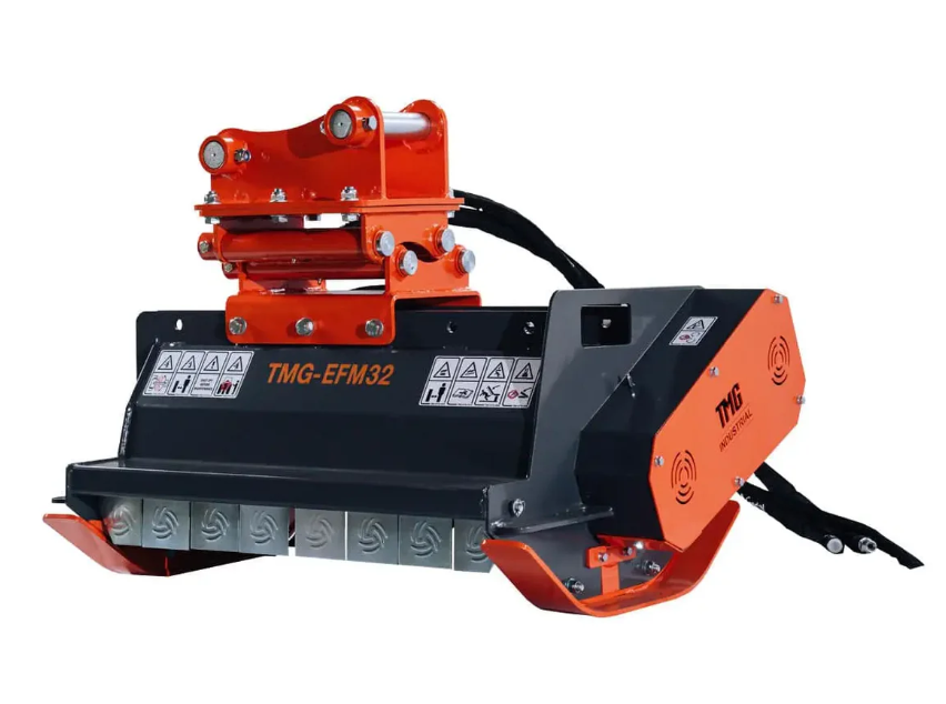 32" Flail Mower Brush Cutter for Mini to Midsize Excavators and Backhoes