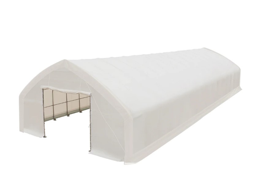 30' x 70' Straight Wall Peak Ceiling Storage Shelter with Heavy Duty 10 oz PE Cover