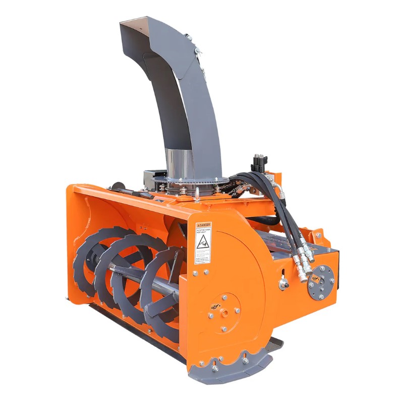 48" Mini Skid Steer Snow Blower, 20-40 HP, 20" Impeller, 360° Hydraulic Motor Driven Snow Chute W/BM