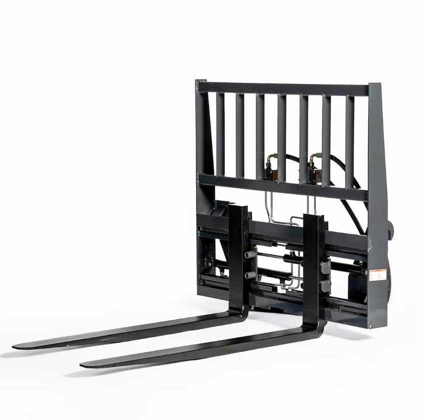 48" Pallet Fork with Hydraulic Side Shift for Tractor Loader, Global Euro / John Deere Euro Mount, Class II Forks, 4,200 lbs Capacity