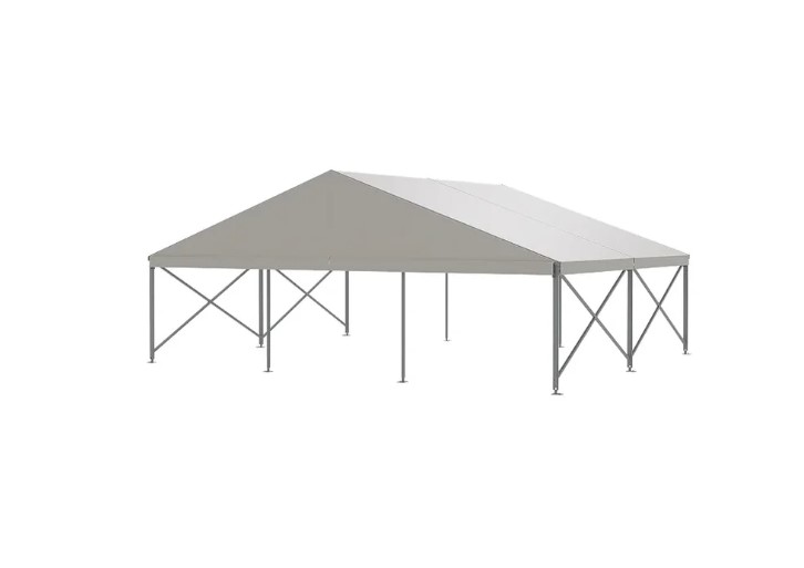 40' Wide X 66' Long Clear Span A-Frame Tent, Aluminum Frame - White