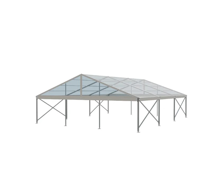 40' Wide X 50' Long Clear Span A-Frame Tent, Aluminum Frame - Clear