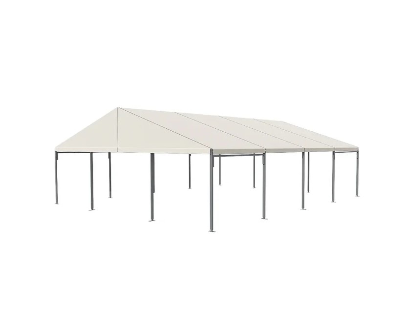 33' Wide 50' Long Clear Span A-Frame Tent, Aluminum Frame - White