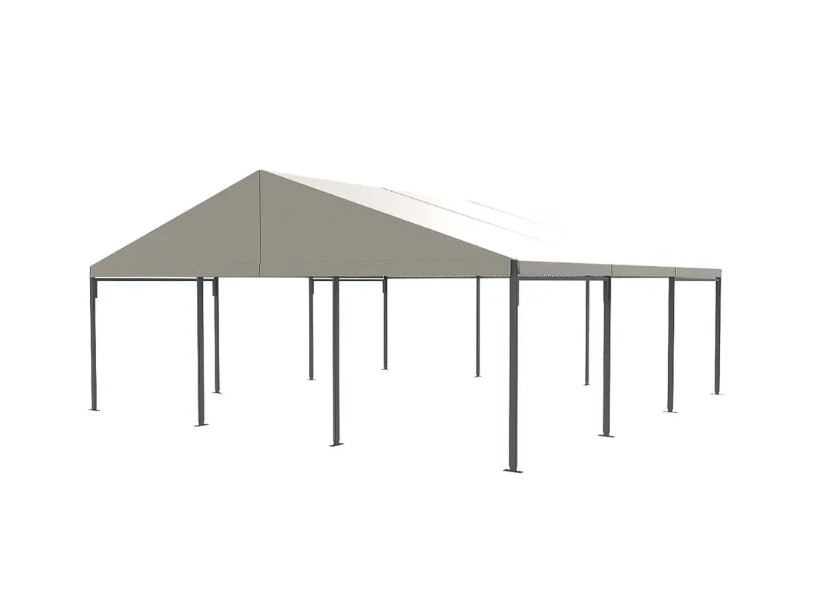 30' Wide x 30' Long Clear Span A-Frame Tent, Aluminum Frame - White