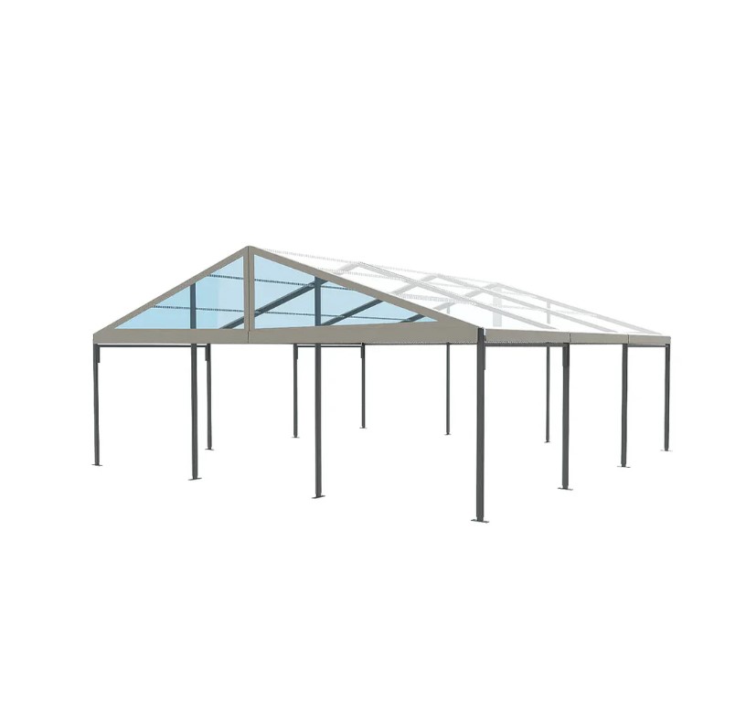 30' Wide x 40' Long Clear Span A-Frame Tent, Aluminum Frame - Clear
