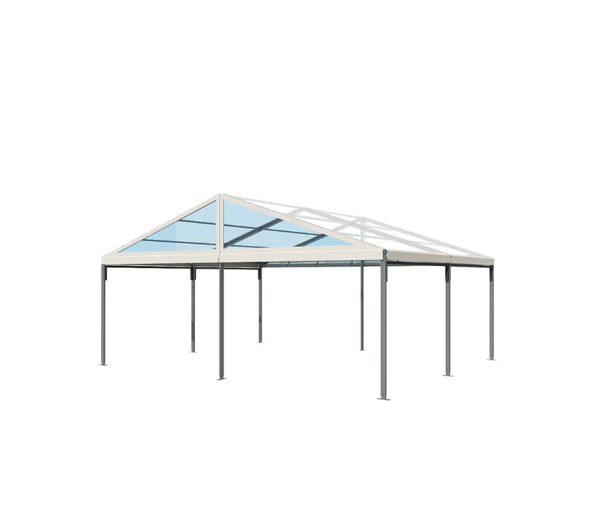 26' Wide x 50' Long Clear Span A-Frame Tent, Aluminum Frame - Clear
