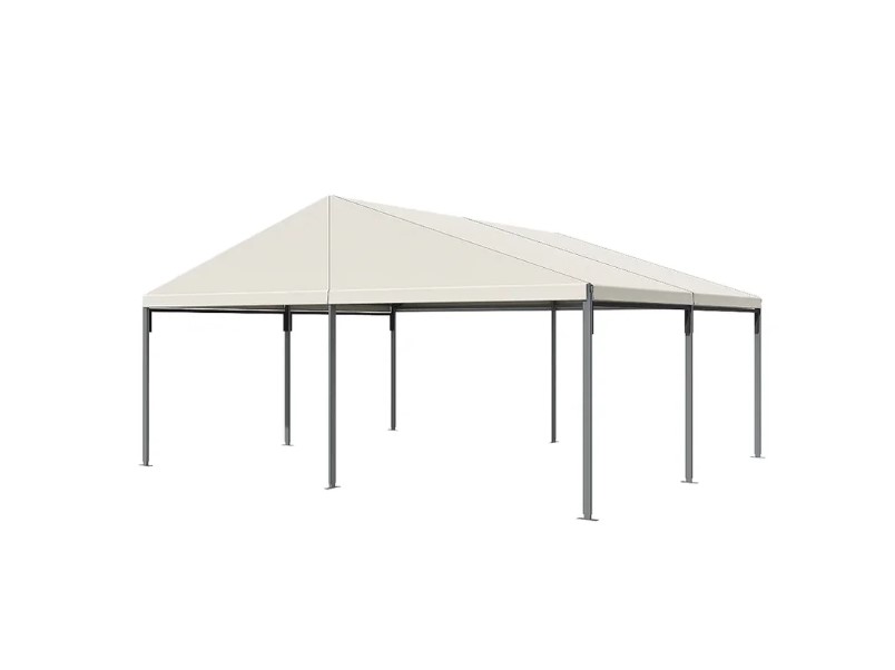 26' Wide x 20' Long Clear Span A-Frame Tent, Aluminum Frame - White