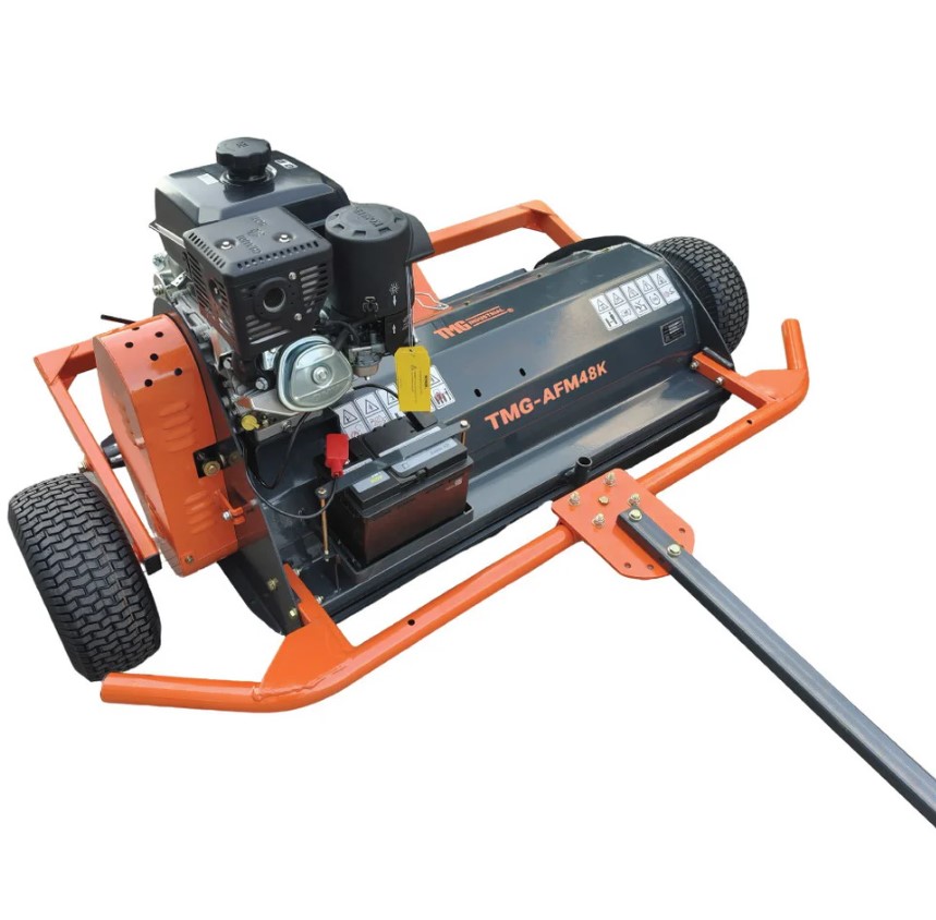 48" ATV Flail Mower Slasher with 14 HP Kohler Engine and Tow-Behind Side Shift