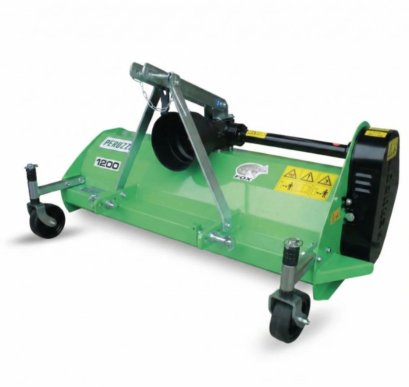 Peruzzo FOX 1200 48" Rear Flail Mower for 18-20 HP tractor, 80 Y-Blades, Made in Italy