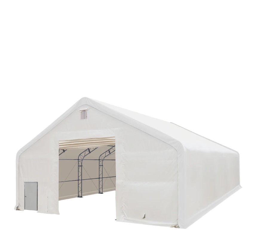  Dual Truss Storage Shelter with Heavy Duty 21 oz PVC Cover & Drive Through Doors 40' x 40'