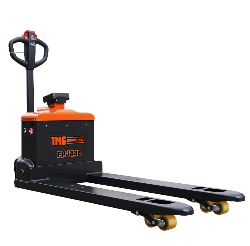 4400-lb Fully Electric Powered Pallet Jack Truck with Scale, 48" Forks, 2" LCD
