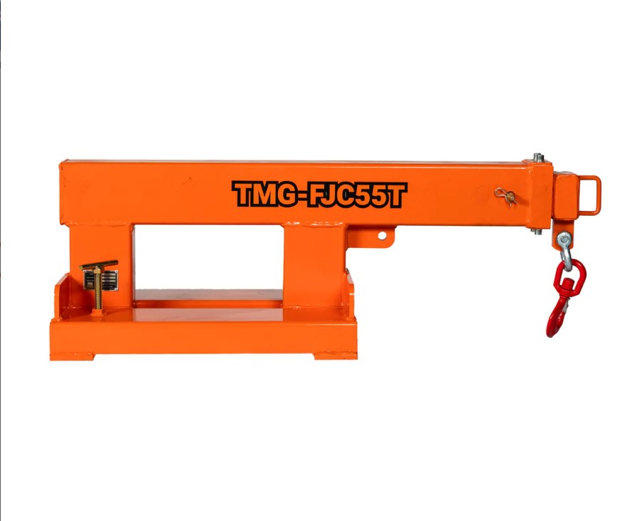 Forklift Telescoping Jib Crane, 2.5 Ton (5500 lb) Capacity, Adjustable 31”-77” Boom