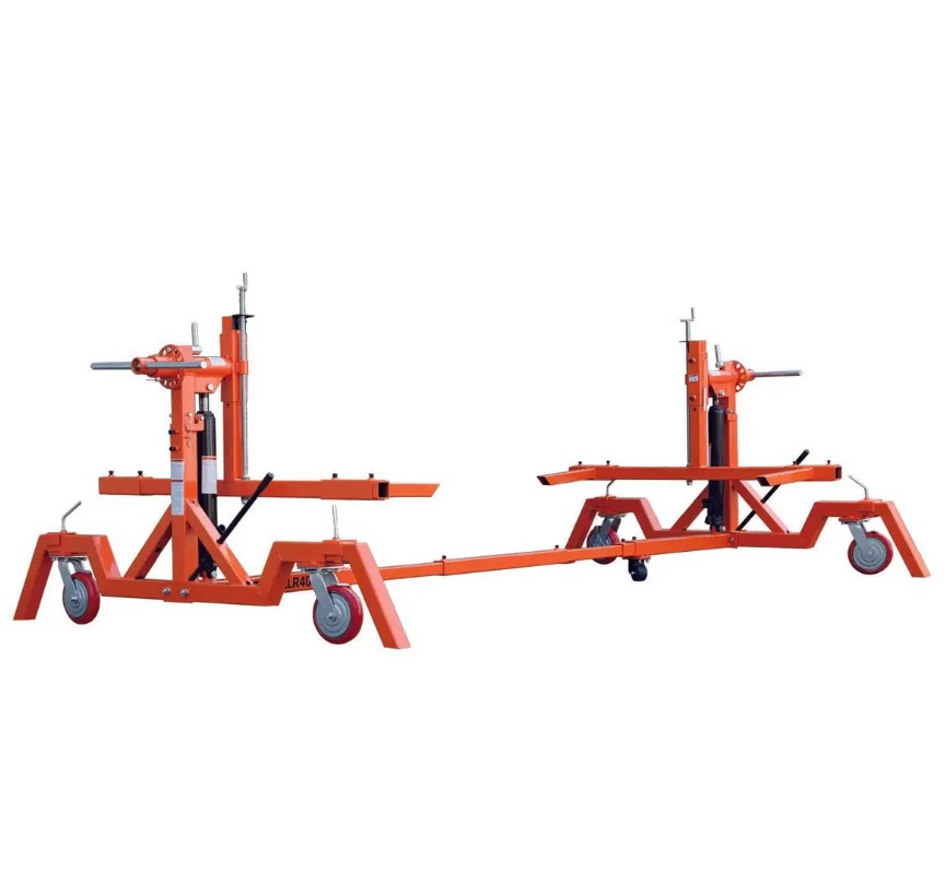 4000 LB Car Automotive Rotisserie, Dual Hydraulic Cylinders, 8" Locking Casters, 22' Working Length