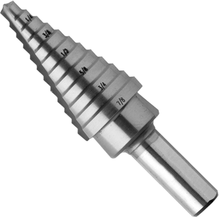 3/16 In. to 7/8 In. High-Speed Steel Step Drill Bit