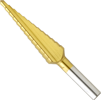 1/8 In. to 1/2 In. Titanium-Coated Step Drill Bit