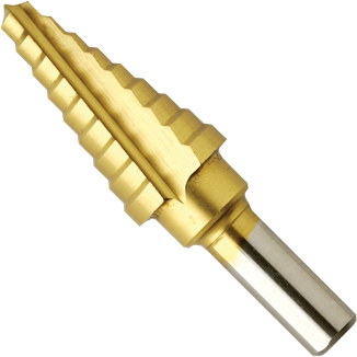 1/4 In. to 3/4 In. Titanium-Coated Step Drill Bit