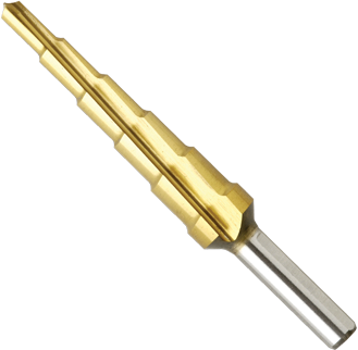 3/16 In. to 1/2 In. Titanium-Coated Step Drill Bit