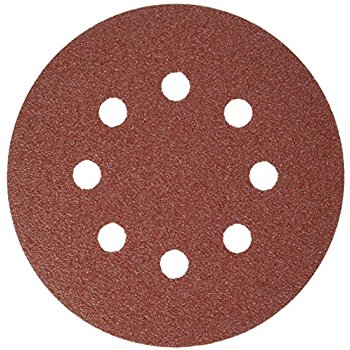 5 pc. 80 Grit 5 In. 8 Hole Hook-And-Loop Sanding Discs