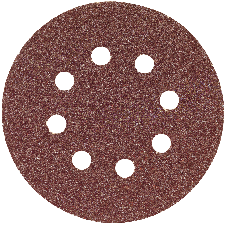 5 pieces 180 Grit 5 In. 8 Hole Hook-and-Loop Sanding Discs