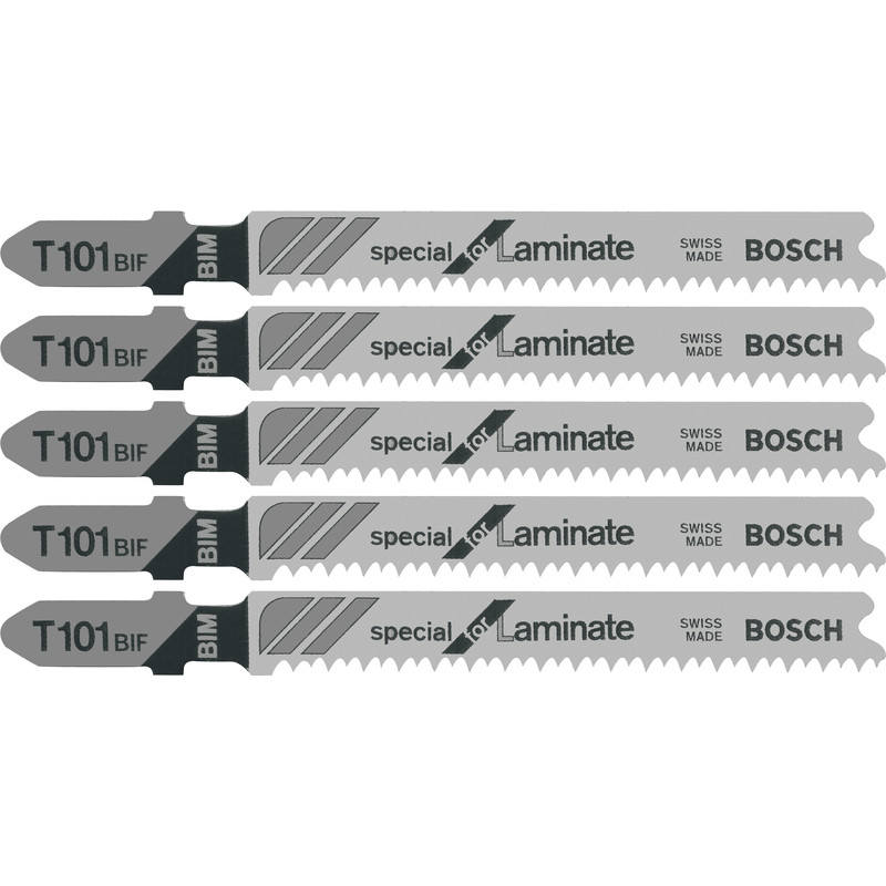 5 pc. 3-1/4 In. 14 TPI Special Laminate Cutting T-Shank Jig Saw Blades