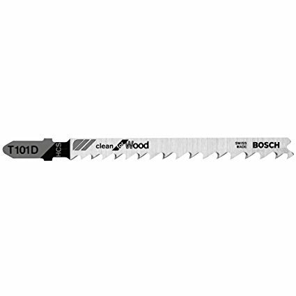 100 pc. 4 In. 6 TPI Clean for Wood T-Shank Jig Saw Blades