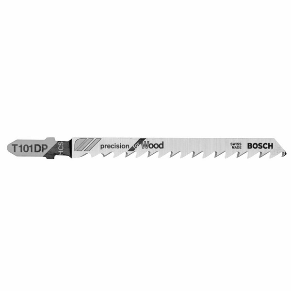 5 pc. 4 In. 6 TPI Precision for Wood T-Shank Jig Saw Blades