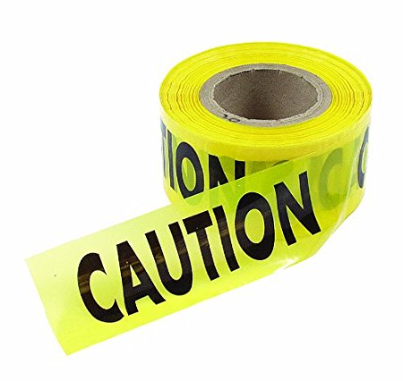 Econo Grade CAUTION Yellow Tape with Black Ink