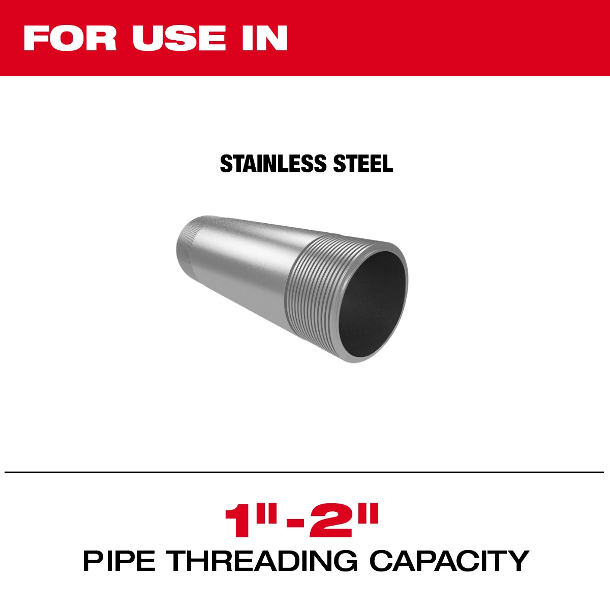 Milwaukee® 1"-2" HIGH SPEED FOR STAINLESS NPT Universal Pipe Threading Dies - 48-36-1206