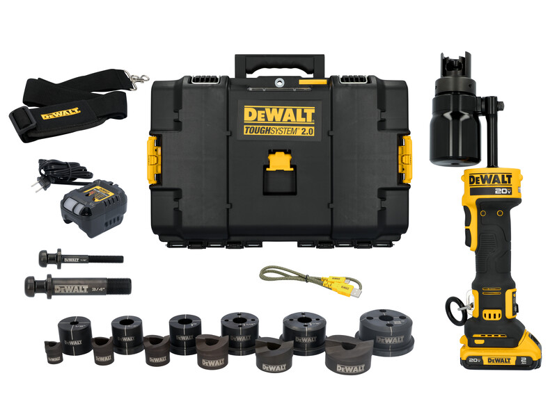 20V MAX* Hydraulic Knockout Tool Kit with 1/2'' - 2'' Punches and Dies